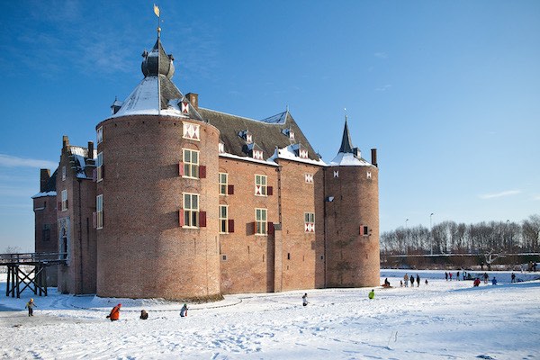 Kasteel Ammersoyen: Het kasteel in de sneeuw