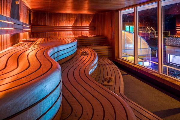 BLUE Wellnessboot Mill: Een mooie sauna
