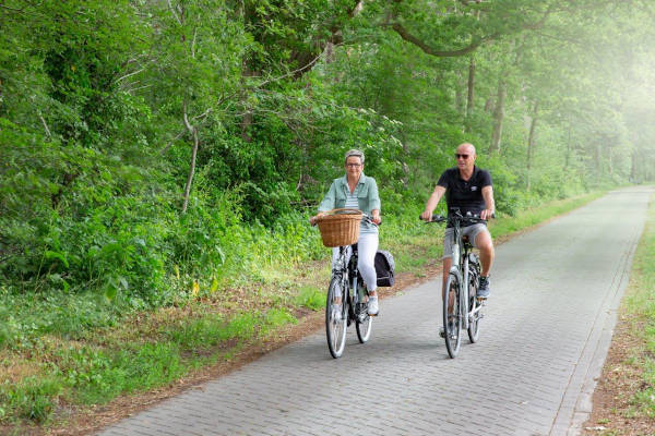 Landschapspark Striks Erve: Mensen op de fiets