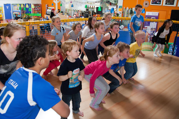 Dansen op het podium