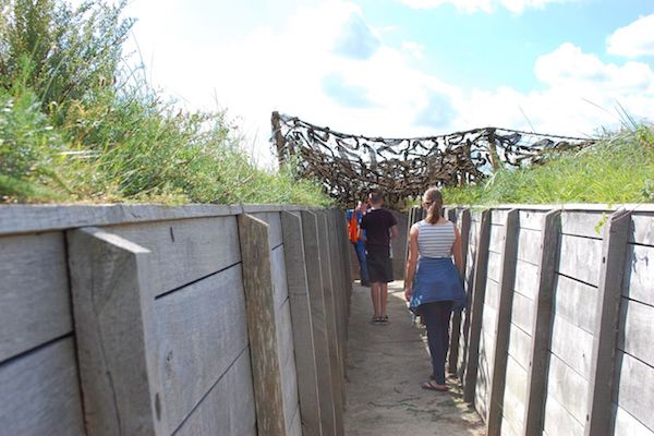 Wandelen door de loopgraven