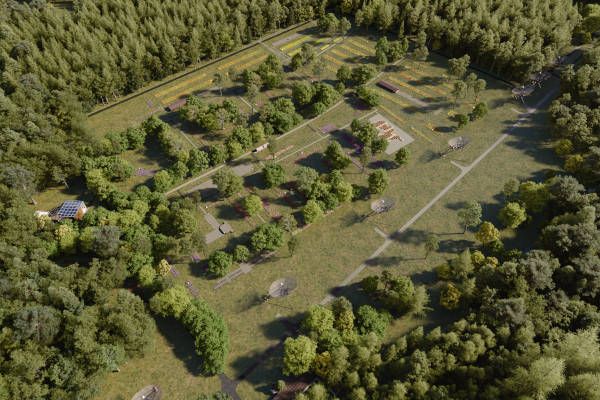 Overzicht van het terrein