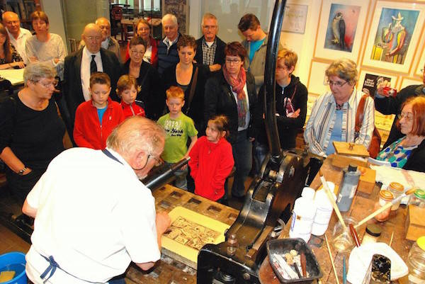 Steendruk demonstratie 