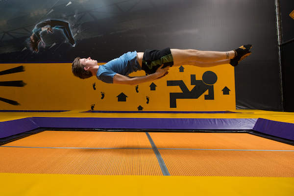 Planken op de trampoline