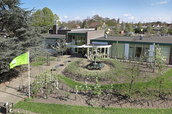 Luchtfoto van het museum
