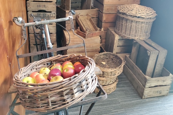 Appels vervoeren op de fiets