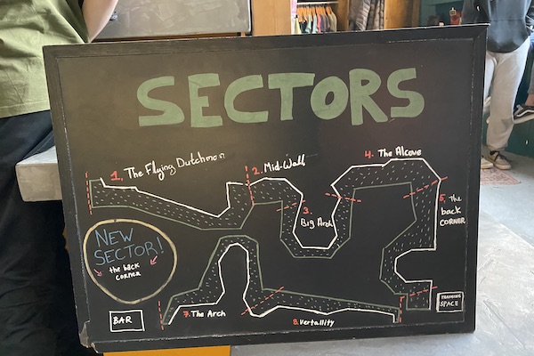 Boulderhal Kunststof: Sectors