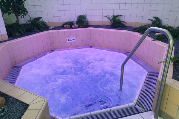 Genieten in het bubbelbad