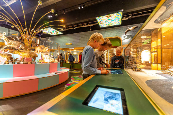 Naturalis Biodiversity Center: Kinderen kijken op een scherm