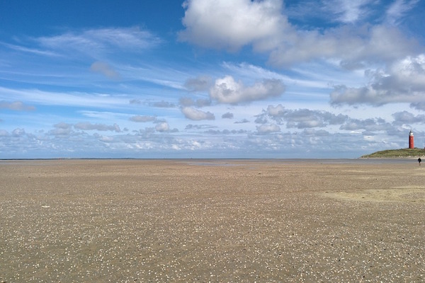 Strand Texel: Schelpen zoeken tijdens laagwater