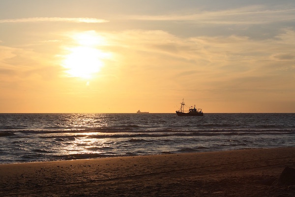 Strand Texel: Prachtige zonsondergang