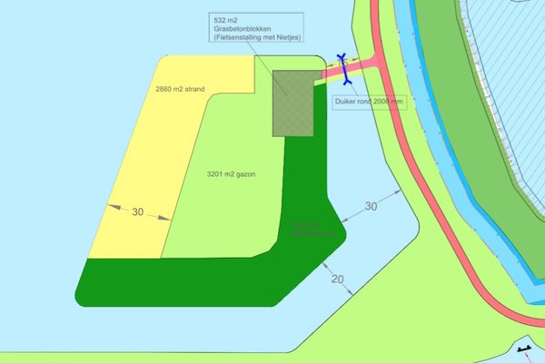 Strand Munnikkenpolder: Overzichtskaart