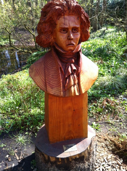 Houten beeld Chopin