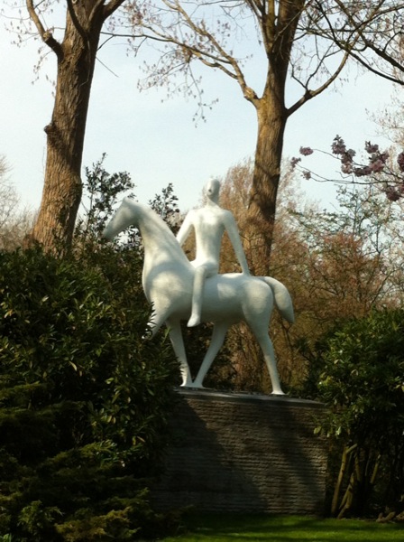 Kunst: man op paard