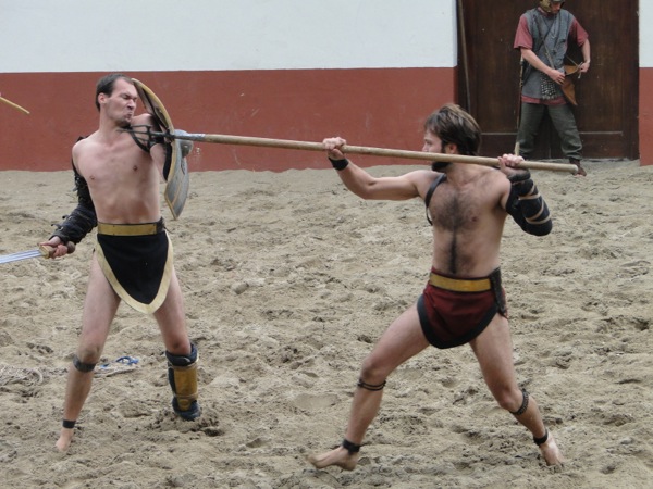 Spectaculair gevecht in de arena