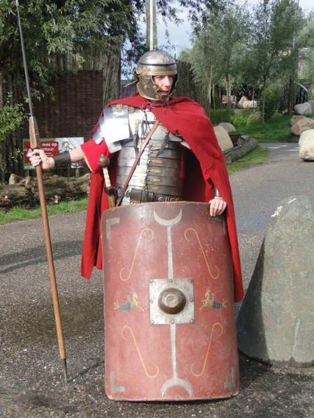 Ontvangst door Romeinse soldaat