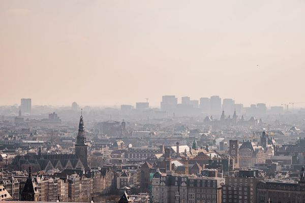 Kijk uit op het historische centrum van de stad