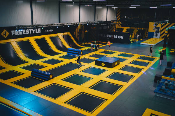 Jumpsquare Nijmegen: Overzicht van de trampolines