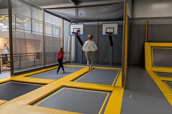 Basketbal trampolines