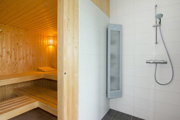 Landal Beach Resort Ooghduyne: Badkamer met sauna