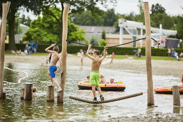 Waterpret op het dagstrand