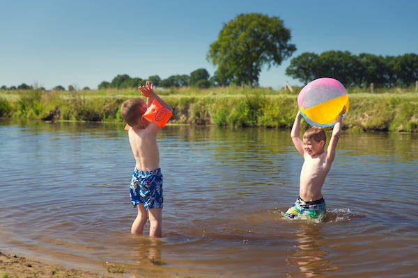 Waterpret bij het strandje