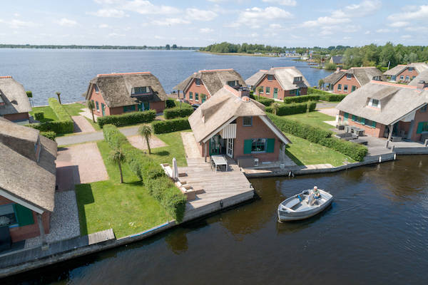 Waterpark Belterwiede: Alle vakantiehuizen bevinden zich op drie kleine schiereilanden