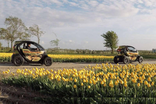 Renzy Elektrische GPS tours: Rijden tussen de tulpen