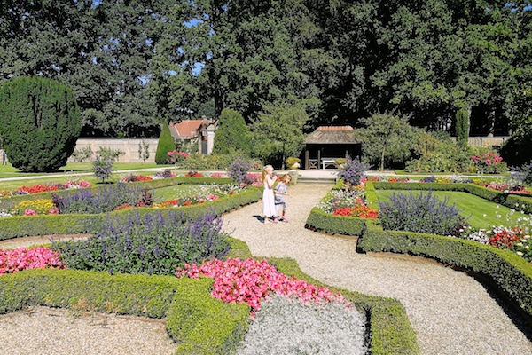 Het eenjarigenhof staat volop in bloei