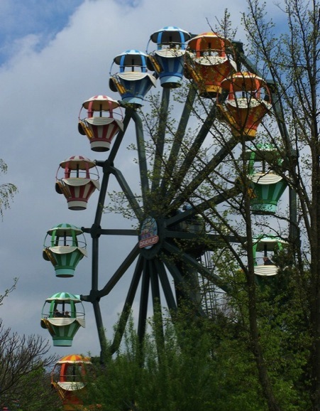 Uitzicht over het hele park in de Lucht ballonnen