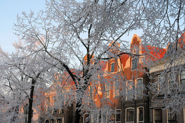 Blokzijl verandert in een winters tafereeltje