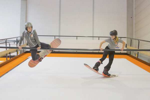 Snowboarden op de rollerpiste