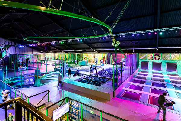 Overzicht trampolinepark
