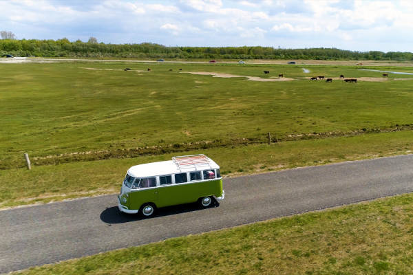 Luchtfoto van Spijl busje