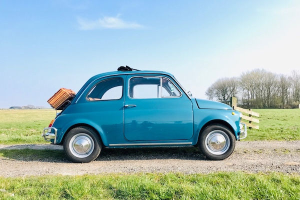 Fiat 500 met open dak