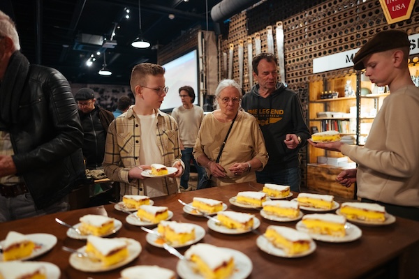 Lekkere gebakjes in het restaurant