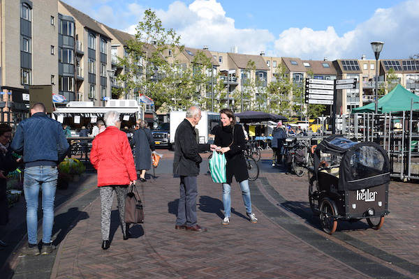 Overzicht van de weekmarkt