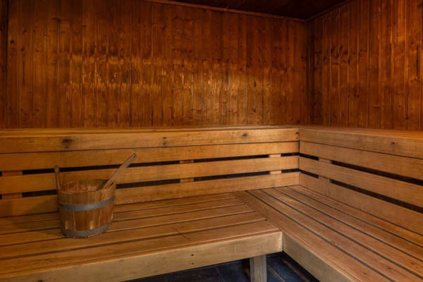 In de sauna