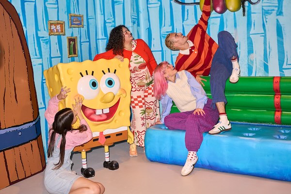 Op de foto met spongebob