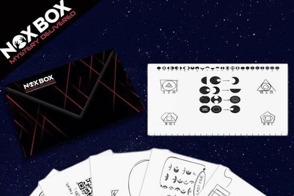 Nox Box The Experiment Escape: Envelop en een kaartje