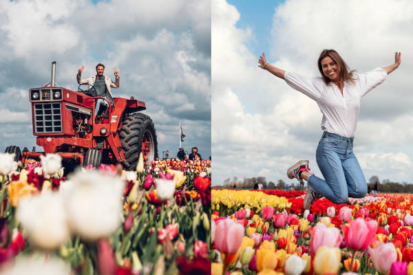 Fotomomentje tussen de bloemen