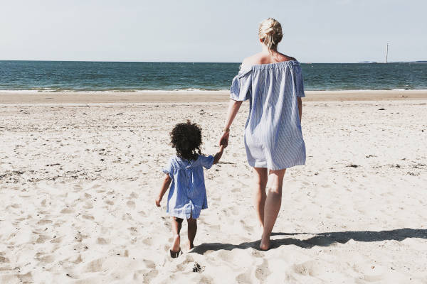 Lopen op het strand