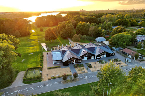 Luchtfoto van het restaurant