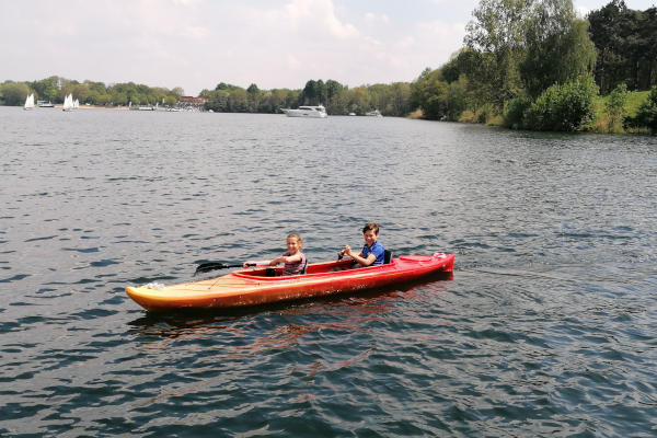 Roeien in de kajak