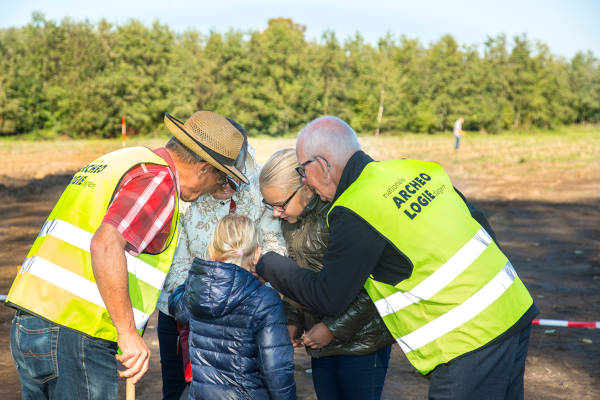 Op zoek in grond