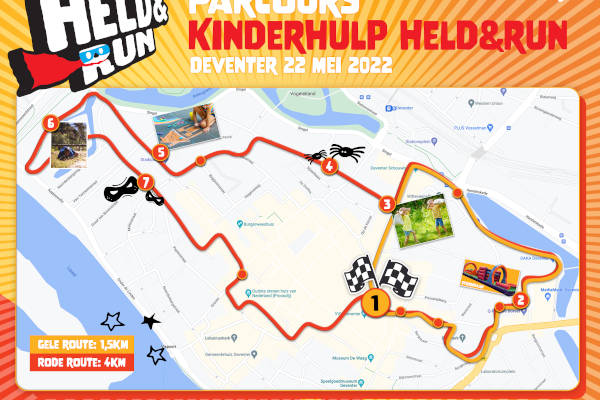 Kinderhulp Held&run sponserloop: Kaart