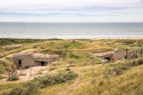 Bunkers aan het strand