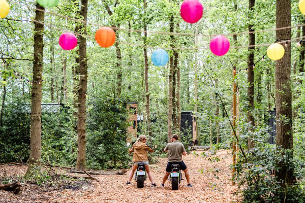 Crossen door het bos