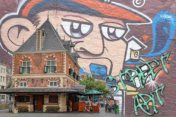 Graffiti in de stad van Leeuwarden