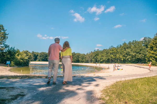 Lopen bij het strandje